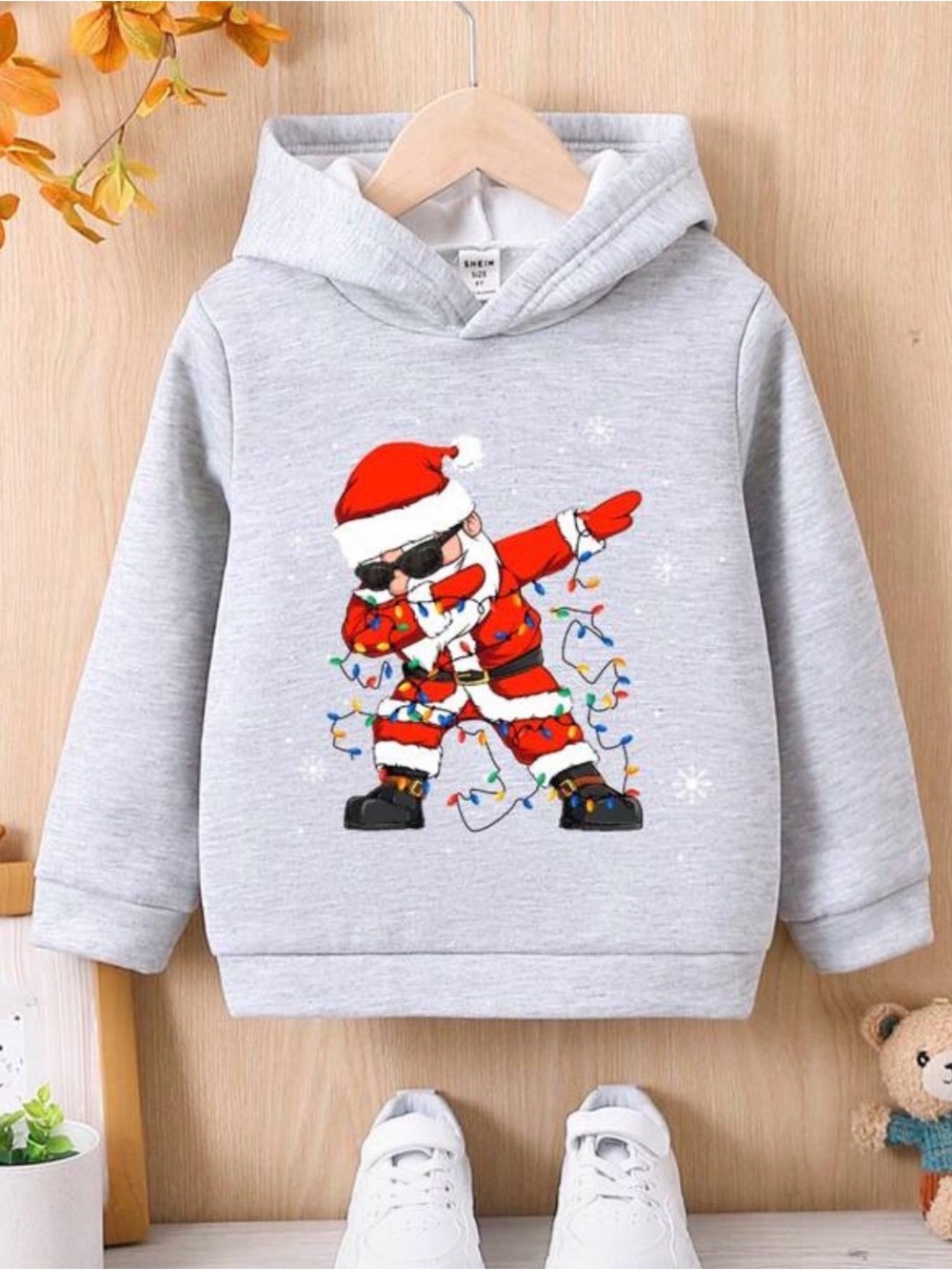 Offers open! Kids 4t Grey Hoodie Dabbing Santa Graphic - Christmas Sweatshirt